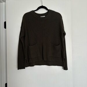Madewell Green Crew Neck Sweater Relaxed Fit